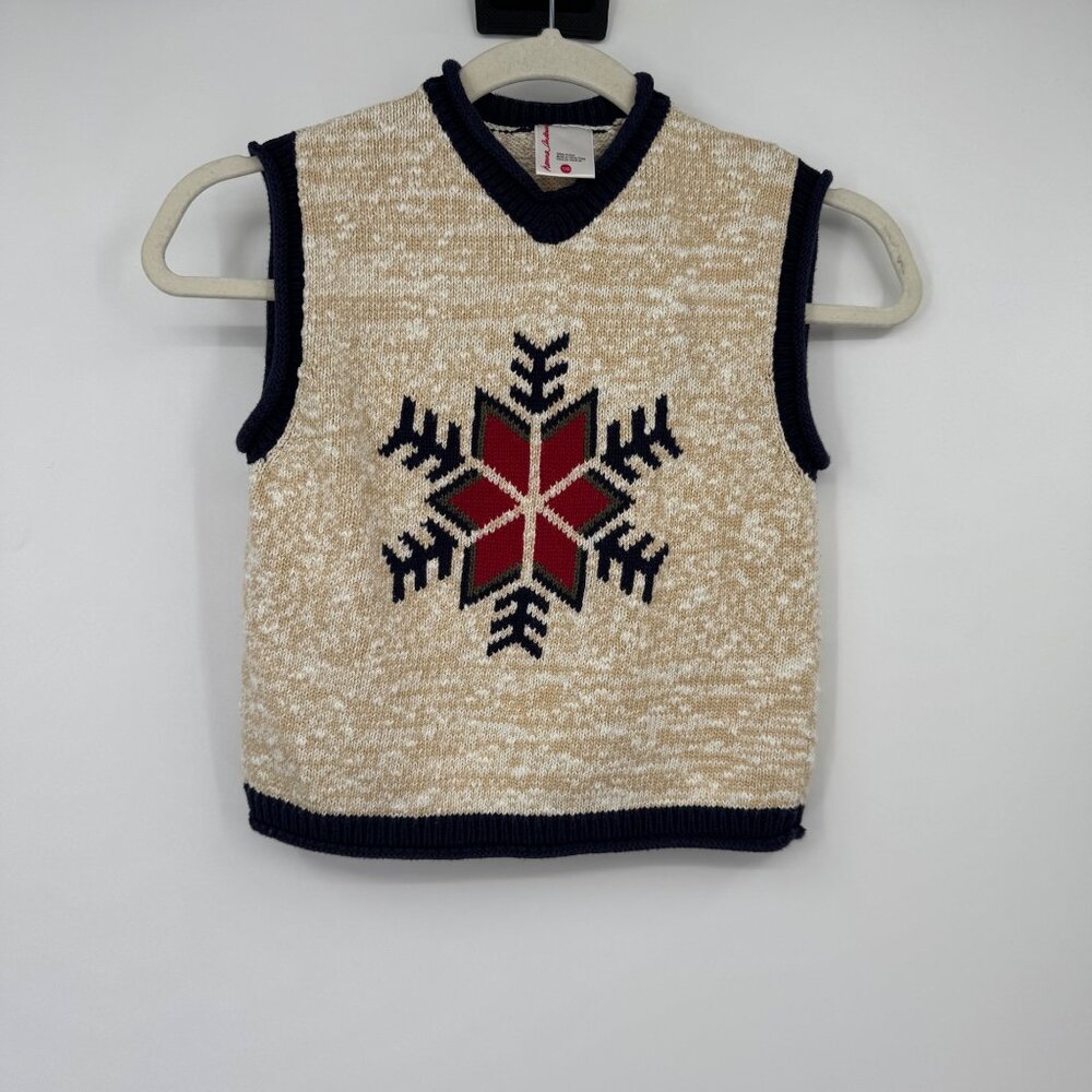 Hanna Andersson sweater vest vintage holiday winter Nordic classic size 100 size